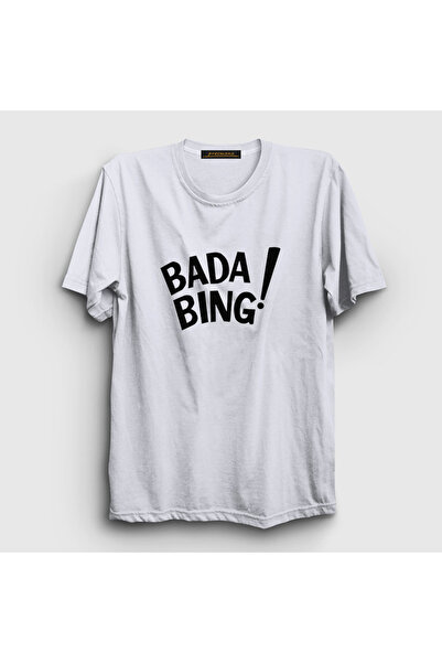 Presmono Unisex White Bada Bing V2 Sopranos T-Shirt 586411Tt