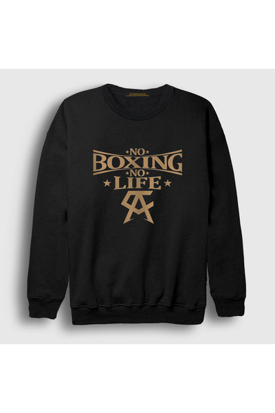 Presmono Unisex Black No Boxing No Life Canelo Alvarez Sweatshirt 578911Tt