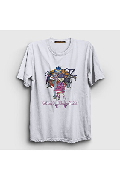 Presmono Unisex beli šešir Sun Gorillaz T-shirt 293981tt