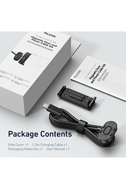 Choice Side Cover Cable TELESIN Magnetic Waterproof Charging Side Cover Cable...