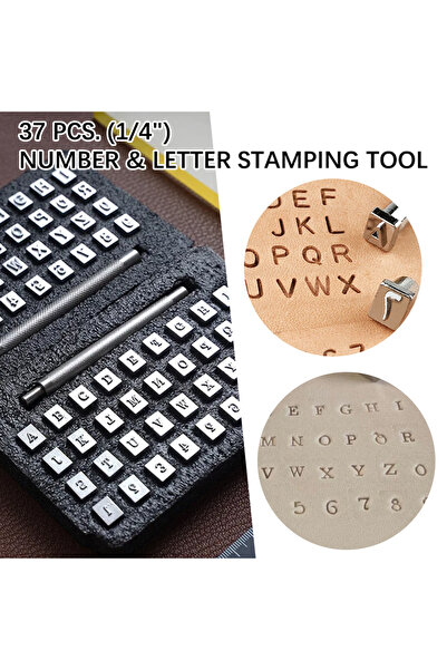 Choice1 6.5mm Metal Alphabet Number Leather 3.5mm/6.5mm Letters Stamping Kit ...