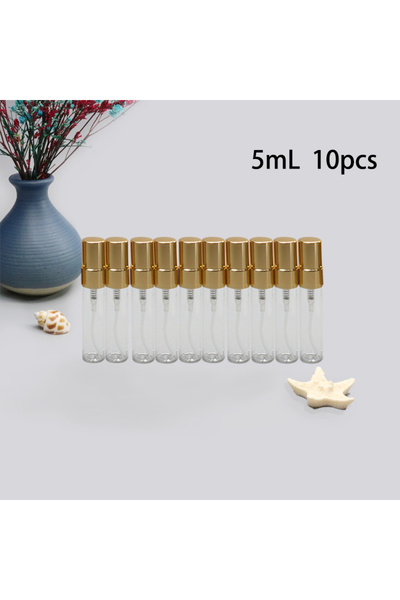 Choice Glass 10pcs 5ml golden 5ml 10ml 10pcs Clear Glass Perfume Bottle Refil...