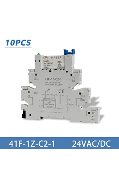 choice2 Coil 24VDCAC 10Pcs 5PCS 10PCS Din Rail Slim Relay Module 41F-1Z-C2-1 ...