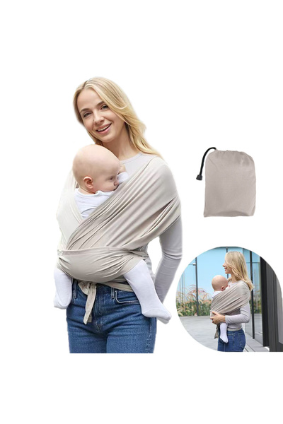 Choice OneSize Beige Ergonomic Baby Backpack Newborn Sling with Backpack Stra...