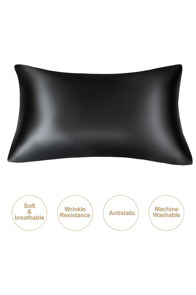 Choice Queen50X75CM 1PC Black JuwenSilk Silky stain pillowcase luxury silky p...