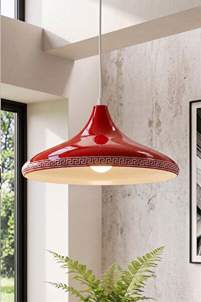 Marrien Nova Luxury Modern Tekli Turuncu Metal Sarkıt (35 cm) Salon, Mutfak &...