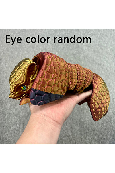 Choice 16cm 6.3in Black red gold 3D printed Pangolin statue, Fidget Action Fi...