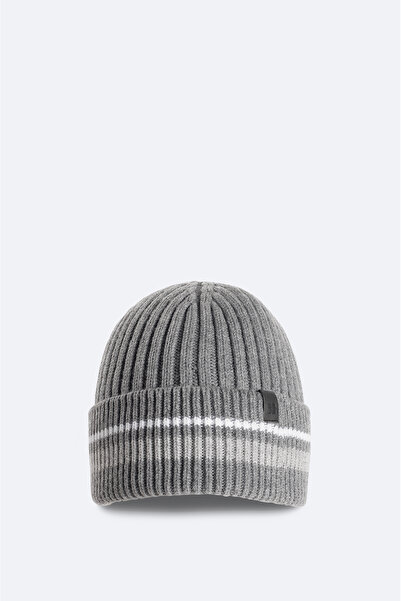 Avva Men's Gray Bordered Beret A52Y9250