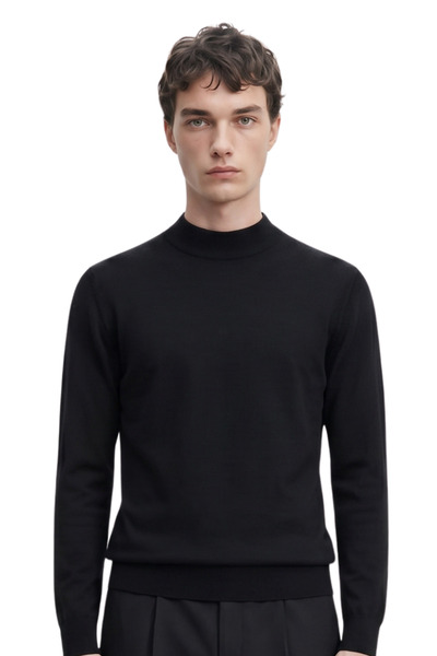 ANTHONY JACKSON Premium Men's Half Turtleneck Knit Sweater Gregorio