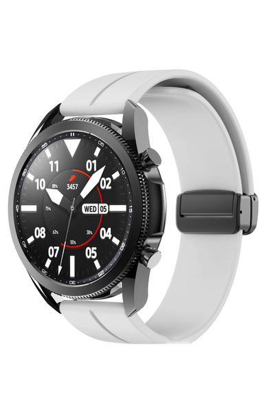 Casey Studios Samsung Galaxy Watch Ultra Silicone Strap with Metal Links, Adj...