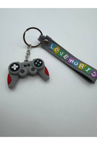 Herşey Nota Gray Silicone Game Console Figure Keychain – Flexible and Durable...