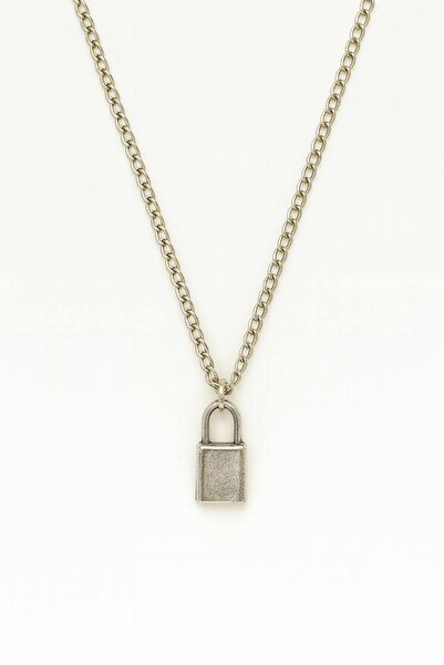 Herşey Nota Minimal Kilit Unisex Necklace – Elegant and Modern Design