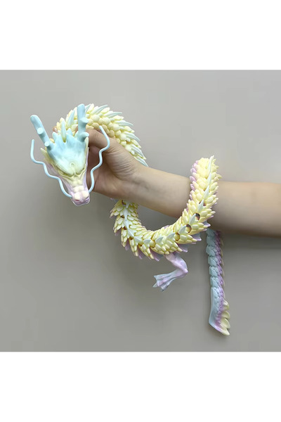 Choice4 60cm random 3D Printed Gem Dragon Crystal Fidget Toy Rotatable Articu...