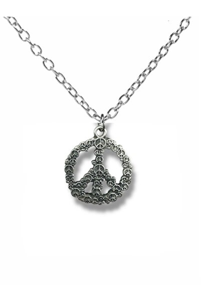 Herşey Nota Peace Symbol Unisex Necklace – 60 cm Chain, Zamak Metal Meaningfu...