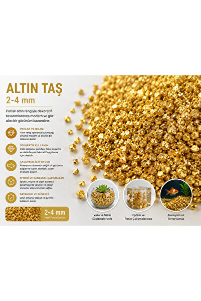 CAS Dekoratif Doğal Taş 2-4 mm | Epoksi, Teraryum, Akvaryum, Saksı ve Resin A...