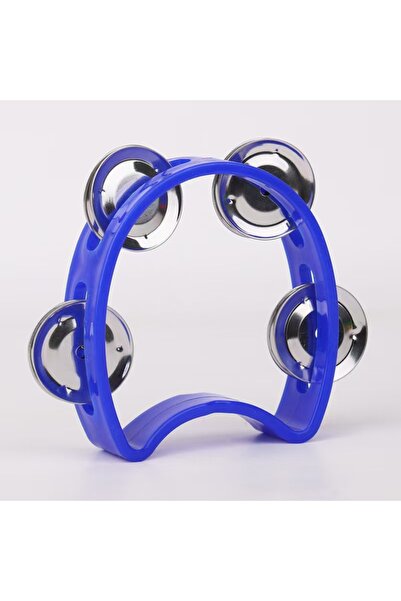 Choice Blue Plastic Hand Held Percussion Tambourine with 4 Bells Rhythm Music...