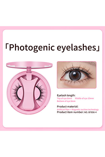 Choice3 B7856-4 BQI Lightweight Magnetic False Eyelashes 1 Pair Reusable Mang...
