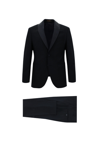 Abdullah Kiğılı 7 Drop Slim Fit Slim Fit Shawl Collar Tuxedo & Groom Suit