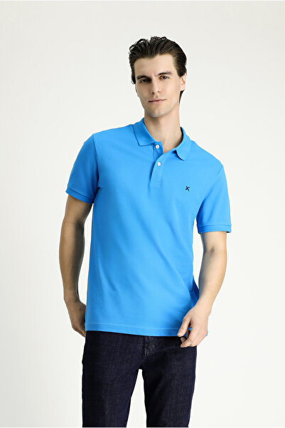 Kiğılı Slim Fit Slim Fit Embroidered Cotton Polo Collar T-Shirt