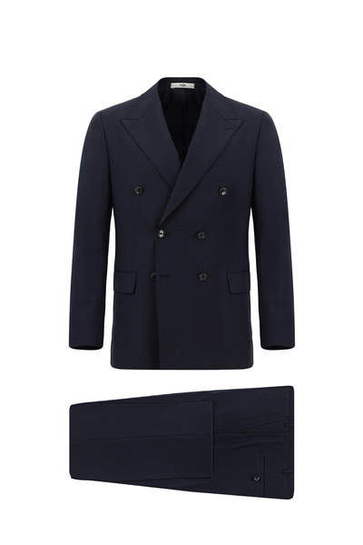 Kiğılı 6 Drop Regular Fit Standard Cut Wool Piece Suit Plaid Double-Breasted