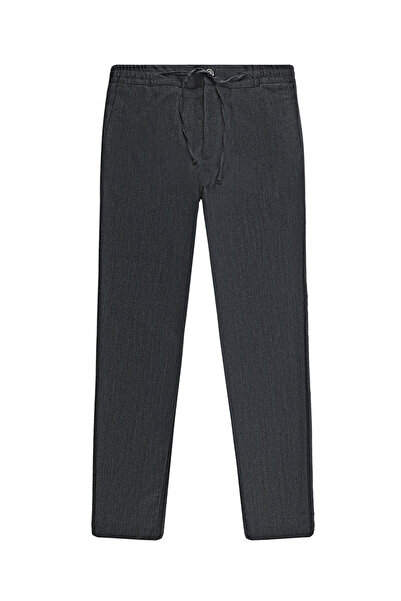 Abdullah Kiğılı 7 Drop Super Slim Fit Παντελόνι από μαλλί με ελαστική μέση κα...