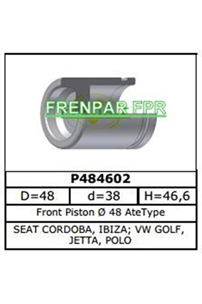 FPR Fren Kaliper Pistonu Ön Seat, Vw