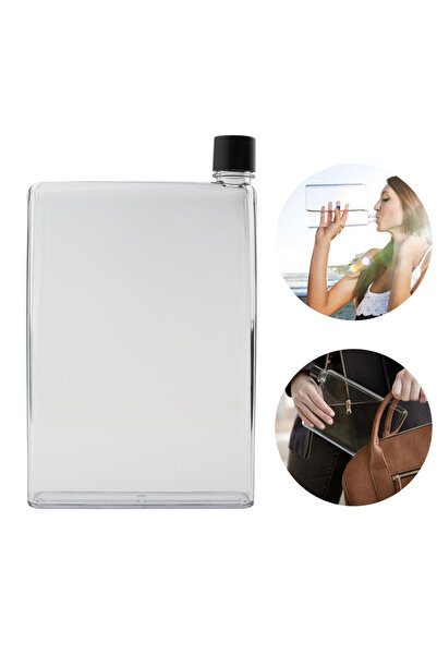 Choice 0.75L 750ml Water Bottle Sports Drinking Flat Crystal Waterbottle Tran...