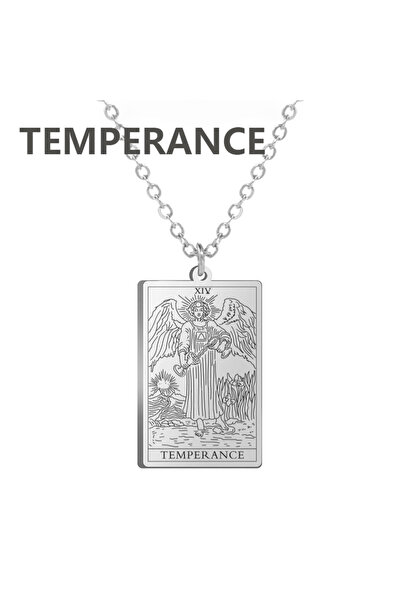 Choice31 steel color TEMPERANCE Stainless steel Cassic Tarot Pendant Necklace...
