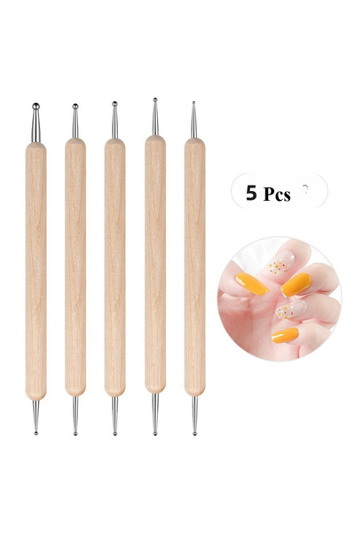 Choice Dot Pen-5Pcs 5pcs/bag Nail Art Dotting Pen Nail Tools Polka Dot Double...