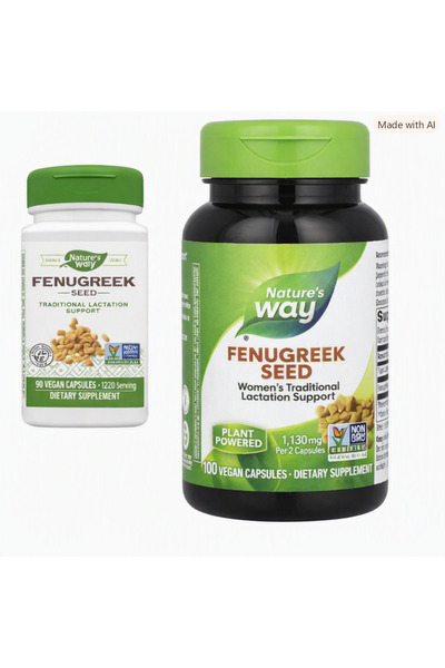 FENUGREEK كبسولات بذور الحلبه100كبسوله(الشكل الجديد والقديم)