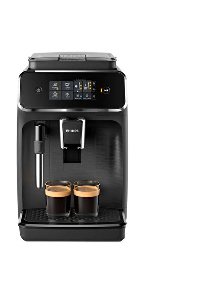 Philips Espressor automat EP2220/10, sistem de spumare a laptelui, 2 bauturi, filtru AquaClean, rasnita ceramica, optiune cafea macinata, Negru