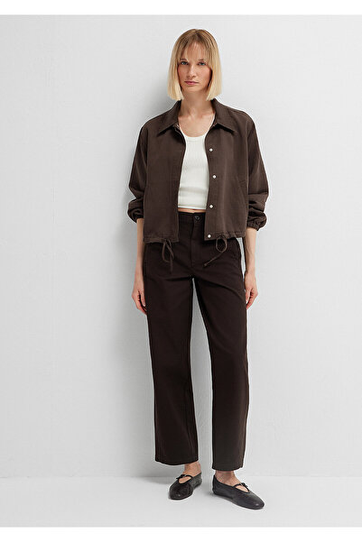 Mavi Straight Leg Brown Trousers 1011223-91100