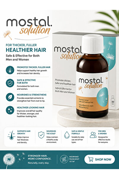 Derma Mostal Hair Solution helps increase hair density 50ml
