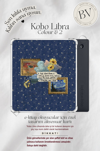 BookTok Vibes Co. Van Gogh Temalı Minimalist Insert - Kindle ve Kobo E-Kitap ...