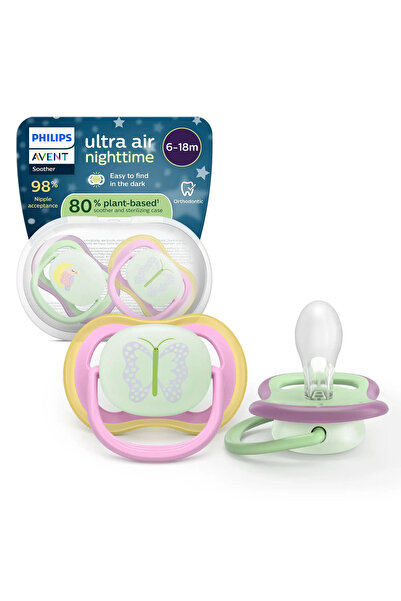 Philips Avent Set 2 suzete Philips Avent Ultra Air SCF376/29, ortodontice, fa...