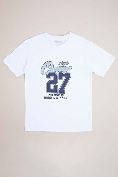 Fulla Moda 100% Cotton Chicago Printed Boys' T-Shirt