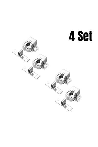 Choice Silver-4 Set 2/4/10 Sets Press Wardrobe Door Buckle Cabinet Latches Do...