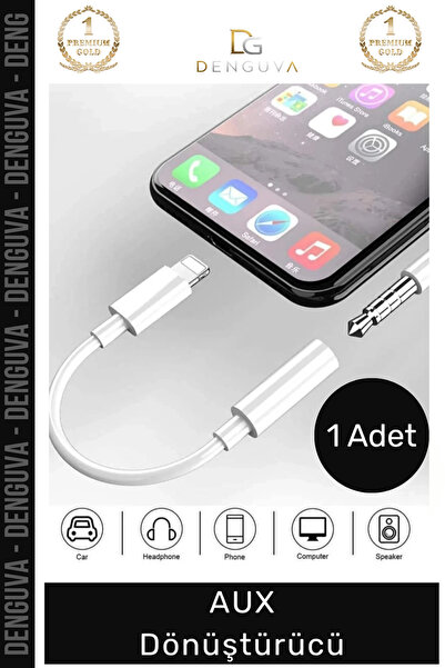 Denguva #Dönüştürücü Phone 15 14 13 12 11 X 8 7 Plus XS Max 35mm Stereo Kulak...