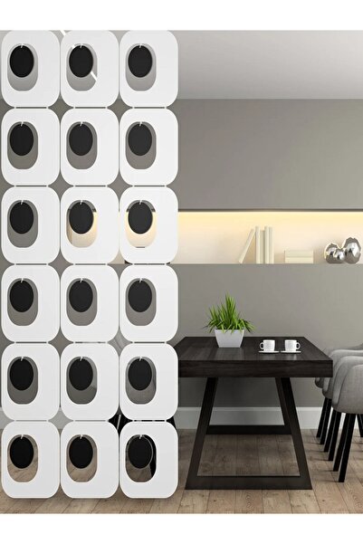 WOODDOOM Lazer Kesim Paravan, Ahşap Separatör, Oda 4'lü Panel Levha Model24 4...