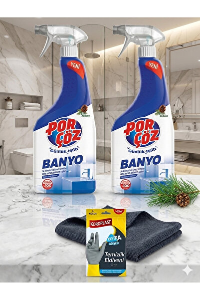 Porçöz SPREY BANYO 750 ML 2'li Koroplast temizlik eldiveni s beden