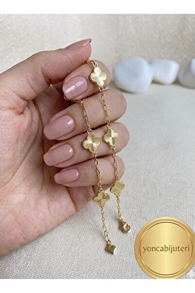Jewerly Yonca 14K Altın Kaplama Paslanmaz Gold Kadın Bileklik CMJEWELRY