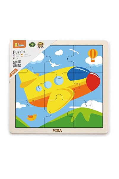 Viga Puzzle din 9 piese mari - avion