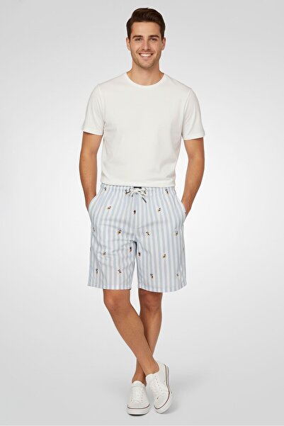 Tommy Hilfiger x شورت ديزني رجالي مخطط سهل الارتداء، متعدد الألوان