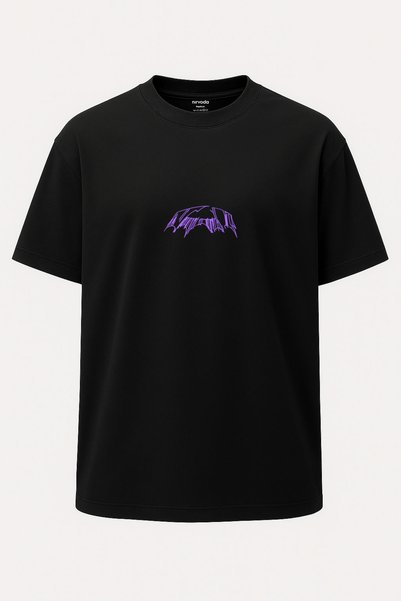 nirvoda Oversize Hollow Purple Mor Satoru Gojo Jujutsu Kaisen Printed T-Shirt - Large Print - Wide Cut