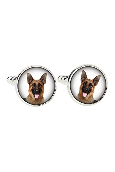 Art - Dog German Shepherd Dog - cufflinks, a shirt accessory, a shirt pendant...