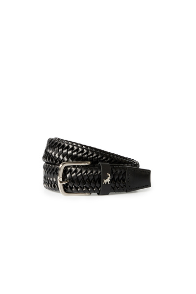 Abdullah Kiğılı Αθλητική πλεκτή ζώνη από γνήσιο δέρμα