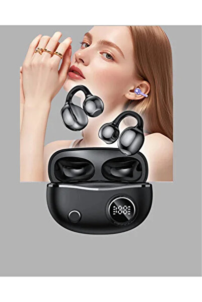 inteknoloji Bluetooth Kulaklık Kablosuz Küpe Kulaklık 20 Saat Pil Ömrü Akıllı Dokunmatik Kontrol Şarj Kutulu Kulak Üstü Kulaklık Kulaktan Düşmeyen Kulaklık