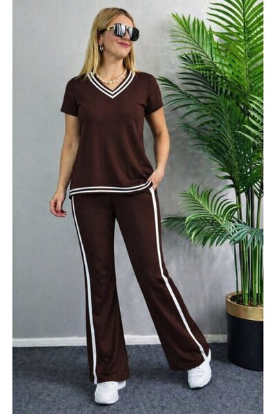 DRESSIFY WOMEN’S FASHION Γυναικείο κοντομάνικο σετ με λαιμόκοψη V Βισκόζη με ...