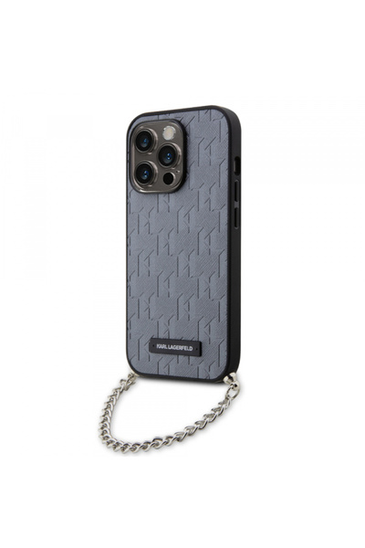 Stef's Cat Θήκη για Apple iPhone 14 Pro, Karl Lagerfeld, Αλυσίδα με μονόγραμμ...