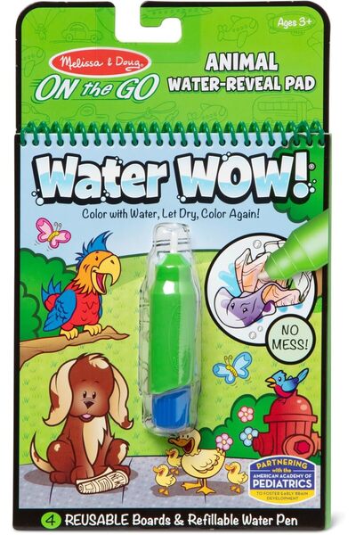 Melissa & Doug واو! الماء! كتاب تلوين الحيوانات